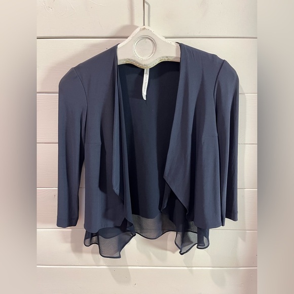 💙 IRIS SETLAKWE – Draped Navy Cardigan – XS - Picture 1 of 8